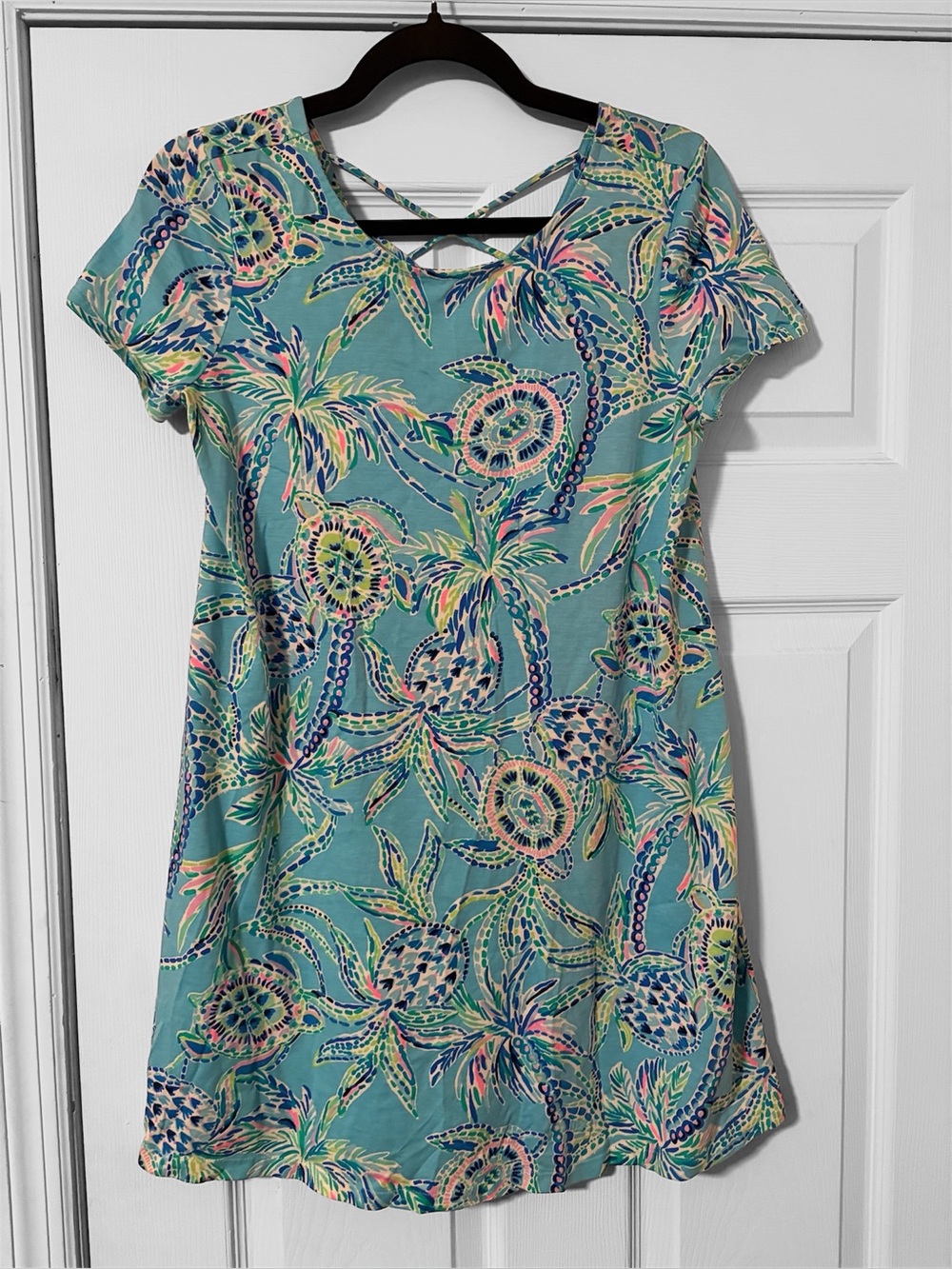 Lilly Pulitzer Kimi Swing Dress in Bermuda Blue Turtle Size Small - Picture 4 of 9